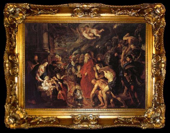 framed  Peter Paul Rubens The Adoration of the Magi 1608 and 1628-1629, ta009-2